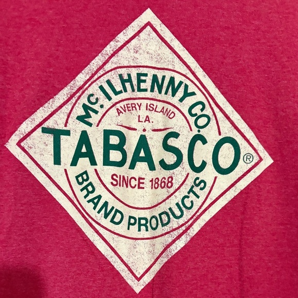 Tabasco Heather Red Men's Tee SZ L - Picture 2 of 3